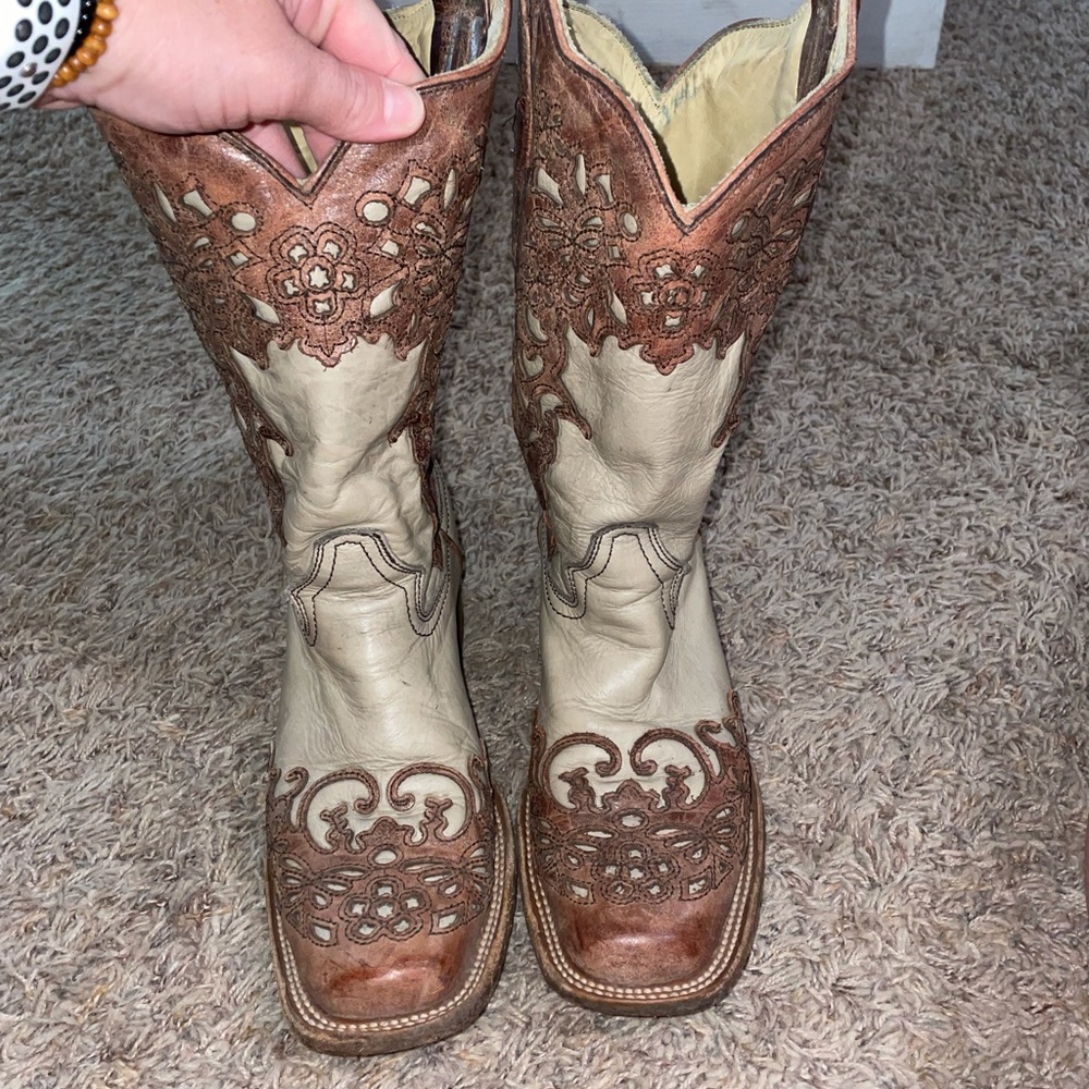 Corral square toe cowgirl boots